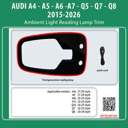 DIQ AMBIENT AUDI ADPJ37  (Digital iQ Ambient Light for AUDI mod. 2015-2026, Ceiling Reading Lamp Panel Ambient Light)