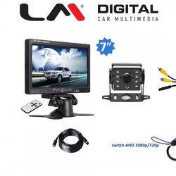 MONITOR 7” TFT LCD 16:9 AHD 1080p/720p ανάλυση
Περιλαμβάνεται βάση στήριξης και τηλεχειριστήριο και κάμερα AHD 1080p 30fps/CVBS

