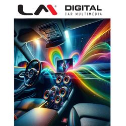 AMBIENT RAINBOW style light για ηχεία universal type 4 τεμάχια RING ambient for spekers 
