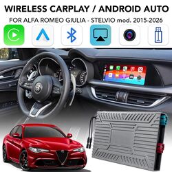 LENOVO LTP AR 2749F CPAA (INTERFACE WIRELESS CARPLAY / ANDROID AUTO BOX for ALFA ROMEO GIULIA - STELVIO mod. 2015-2026 with 2 CAMERAS)