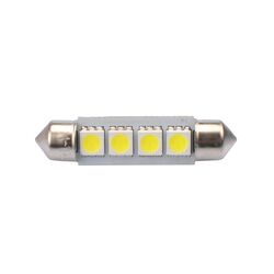 M-Tech ΛΑΜΠΑΚΙΑ ΠΛΑΦΟΝΙΕΡΑΣ C5W/C10W 12V 0,96W SV8,5 41mm CAN-BUS LED 4xSMD5050 PREMIUM ΛΕΥΚΟ BLISTER 2ΤΕΜ