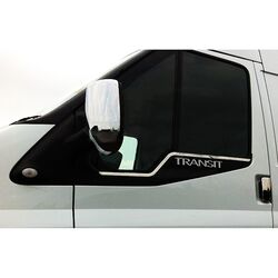 S-dizayn ΧΕΡΟΥΛΙΑ ΠΟΡΤΑΣ ΧΡΩΜΙΟ ΜΕΤΑΛΛΙΚΑ FORD TRANSIT VAN 2003-2014  4ΤΕΜ ΓΙΑ 3 ΠΟΡΤΕΣ