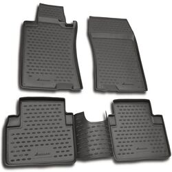 Novline Πατάκια Λάστιχο {Καουτσούκ} Μαρκέ για HONDA ACCORD 2003>2007 4ΤΕΜ.