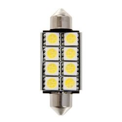 Simoni Racing ΛΑΜΠΑΚΙΑ ΜΕ 8 WARNING LED 39MM ΛΕΥΚΑ