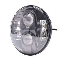 ΦΑΝΑΡΙ ΣΤΡΟΓΓΥΛΟ 7 ΙΝΤΣΩΝ ME 8LED CREE (XML-10W) 9-36V 6000-6500K ΜΑΥΡΟ