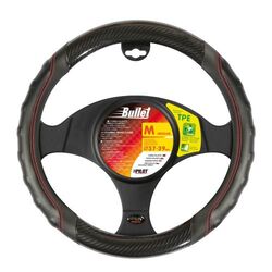 Lampa ΚΑΛΥΜΜΑ ΤΙΜΟΝΙΟΥ BULLET 37/39cm (Μ) - ΜΑΥΡΟ/ΚΟΚΚΙΝΟ - CARBON - ΔΕΡΜΑΤΙΝΗ
