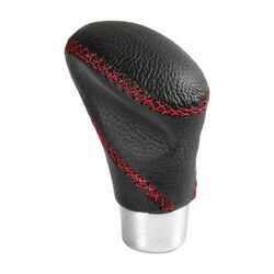 Lampa ΠΟΜΟΛΟ ΤΑΧΥΤΗΤΩΝ ZOE SPORT ΔΕΡΜΑΤΙΝΟ ΜΑΥΡΟ/ΑΛΟΥΜΙΝΙΟ ΜΕ ΚΟΚΚΙΝΗ ΡΑΦΗ 28mm