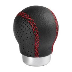 Lampa ΠΟΜΟΛΟ ΤΑΧΥΤΗΤΩΝ ZERO SPORT ΔΕΡΜΑΤΙΝΟ ΜΑΥΡΟ/ΑΛΟΥΜΙΝΙΟ ΜΕ ΚΟΚΚΙΝΗ ΡΑΦΗ 30mm (FIAT+OPEL)