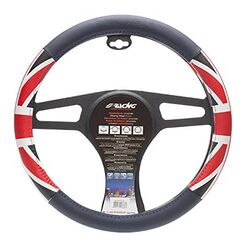 Simoni Racing ΚΑΛΥΜΜΑ ΤΙΜΟΝΙΟΥ UK FLAG (ΣΗΜΑΙΑ ΑΓΓΛΙΑΣ) ΓΚΡΙ/ΚΟΚΚΙΝΟ 37>39cm