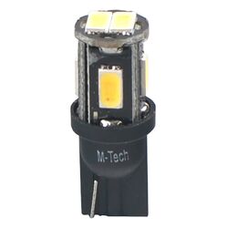 M-Tech W5W T10 12V W2.1x9.5d 2W 6xHP LED OSRAM OPTO ΛΕΥΚΟ BLISTER 2ΤΕΜ.