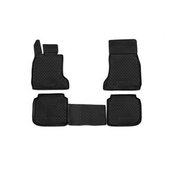 Novline BMW ΣΕΙΡΑ 7 F02 2008-2015  ΠΑΤΑΚΙΑ ΜΑΡΚΕ ΛΑΣΤΙΧΟ ΣΚΑΦΑΚΙΑ ΜΑΥΡΑ 4ΤΕΜ.