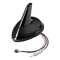 AmericatNew ΚΕΡΑΙΑ ΚΑΡΧΑΡΙΑΣ AERO-FIN 3 12V ΜΑΥΡΗ AM/FM/GPS ΜΕ ΕΝΙΣΧΥΤΗ ΣΗΜΑΤΟΣ 86x170x70mm