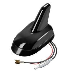 AmericatNew ΚΕΡΑΙΑ ΚΑΡΧΑΡΙΑΣ AERO-FIN 5 12V ΜΑΥΡΗ AM/FM/GPS ΜΕ ΕΝΙΣΧΥΤΗ ΣΗΜΑΤΟΣ 64x108x67mm