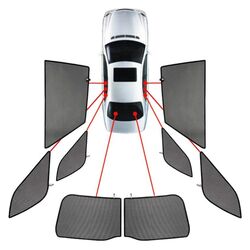 CarShades TOYOTA PRIUS 5D 04-09 ΚΟΥΡΤΙΝΑΚΙΑ ΜΑΡΚΕ (8ΤΕΜ.)