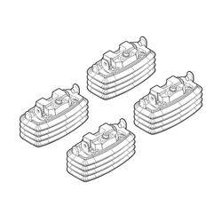 MERCEDES E-KLAS W211 3/02-2/09 KIT ΑΚΡΑ (ΠΟΔΙΑ) ΓΙΑ ΜΠΑΡΕΣ NORDRIVE