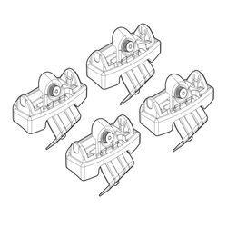 LANCIA DELTA 6/08+ KIT ΑΚΡΑ (ΠΟΔΙΑ) ΓΙΑ ΜΠΑΡΕΣ NORDRIVE
