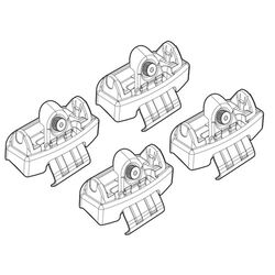 CITROEN C1 5D / PEUGEOT 108 5D / TOYOTA AYGO 5D 06/14+ KIT ΑΚΡΑ (ΠΟΔΙΑ) ΓΙΑ ΜΠΑΡΕΣ NORDRIVE