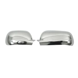 Omtec SEAT IBIZA 5D 1999-2002 /TOLEDO/ CORDOBA/ BORA/ GOLF 4/ PASSAT  ΚΑΠΑΚΙΑ ΚΑΘΡΕΠΤΩΝ ΧΡΩΜΙΟΥ ΑΣΥΜΜΕΤΡΑ ΣΑΤΙΝΕ ΠΛΑΣΤΙΚΑ - 2 ΤΕΜ.