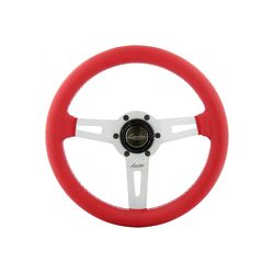 ΤΙΜΟΝΙ SHARAV 315 ΚΟΚΚΙΝΟ 315mm ΔΕΡΜΑΤΙΝΟ ΤΡΙΑΚΤΙΝΟ ΜΕ ΑΣΗΜΙ ΛΑΜΑ