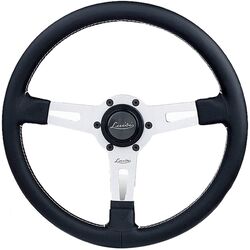 ΤΙΜΟΝΙ SHARAV 315 ΜΑΥΡΟ 315mm ΔΕΡΜΑΤΙΝΟ ΤΡΙΑΚΤΙΝΟ ΜΕ ΑΣΗΜΙ ΛΑΜΑ