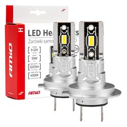 ΛΑΜΠΕΣ LED H7 H-SERIES 9>18V 42W 6500K 3600lm +200% CSP LED  ΑMiO - 2 TEM.