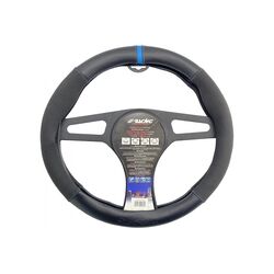 ΚΑΛΥΜΜΑ ΤΙΜΟΝΙΟΥ SPORTY CARBON LOOK ΜΑΥΡΟ/ΜΠΛΕ ΟΙΚΟΛΟΓΙΚΟ ΔΕΡΜΑ 37-39cm SIMONI RACING  - 1 τεμ.