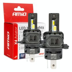 ΛΑΜΠΕΣ LED FULL CAN BUS H4 12V 44W 6.500K 3.936lm CSP X4 SERIES AVIATOR PLUG & PLAY ΑΜΙΟ - 2 ΤΕΜ.