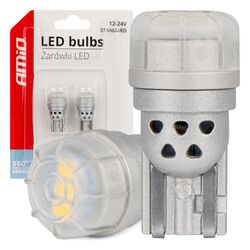 ΛΑΜΠΑΚΙΑ LED T10 W5W 12/24V 3x3020 SMD LED ΛΕΥΚΟ PURE LIGHT SERIES ΑΜΙΟ - 2 ΤΕΜ.