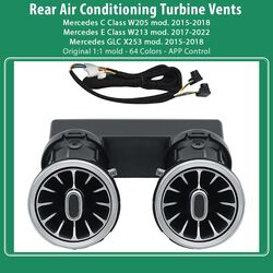 DIQ AMBIENT 8176 I - REAR AIRVENTS for BENZ C-GLC-E (Digital iQ Rear Turbine Air Vent Ambient Light Kit for MERCEDES C - GLC mod. 2015-2018 - E mod. 2017-2020)
