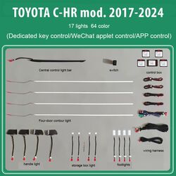 DIQ AMBIENT TOYOTA FT06 (Digital iQ Ambient Light for TOYOTA CHR mod. 2017-2024 with 17 Lights)