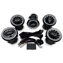 DIQ AMBIENT 8176 GB - AIRVENTS for BENZ A-CLA-GLA mod. 2012-2019 (Digital iQ Turbine Air Vent Ambient Light Kit for MERCEDES A - CLA - GLA mod. 2012-2020)