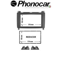 ΠΡΟΣΟΨΗ MERCEDES A (W169) >12 - B >11 - VITO 17>19 - VIANO 17>19 ΜΑΥΡΟ ΧΡΩΜΑ


