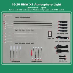 DIQ AMBIENT BMW X1 (F48) (Digital iQ Ambient Light for BMW X1 F48 mod. 2016-2022 with 17 Lights)