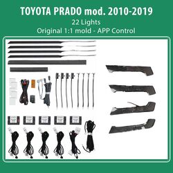 DIQ AMBIENT TOYOTA PRADO (J150) mod. 2010-2019 (Digital iQ Ambient Light for Toyota PRADO mod. 2010-2019 with 22 Lights)