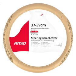 ΚΑΛΥΜΜΑ ΤΙΜΟΝΙΟΥ SWC-61 (M) 37>39cm ΜΠΕΖ ΜΕ ΤΡΥΠΗΤΟ ΣΧΕΔΙΟ ΣΤΑ ΠΛΑΙΝΑ AMIO - 1 ΤΕΜ.