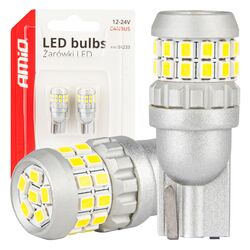 ΛΑΜΠΑΚΙΑ T10 W5W 12V/24V LED CAN-BUS 30xSMD 2016 ΛΕΥΚΟ 5500K ΑΜΙΟ - 2 ΤΕΜ.
