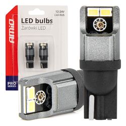ΛΑΜΠΑΚΙΑ LED T10 W5W W10W 12/24V LED 4xSMD3020 CAN-BUS ΛΕΥΚΟ ΑΜΙΟ - 2 ΤΕΜ.