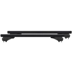 ΜΠΑΡΕΣ ΑΛΟΥΜΙΝΙΟΥ SONIC BLACK XL 130cm ΣΕ ΜΑΥΡΟ ΧΡΩΜΑ ΓΙΑ ΟΡΟΦΗ ΜΕ FLUSH ΚΑΙ RAISED RAILS MENABO - 2 ΤΕΜ.