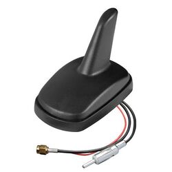 AmericatNew ΚΕΡΑΙΑ ΚΑΡΧΑΡΙΑΣ AERO-FIN 4 12V ΜΑΥΡΗ AM/FM/GPS ΜΕ ΕΝΙΣΧΥΤΗ ΣΗΜΑΤΟΣ 55x85x64mm
