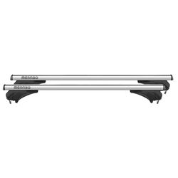 MENABO ΜΠΑΡΕΣ ΑΛΟΥΜΙΝΙΟΥ ARIEM 118.5 cm ΣΕ ΑΣΗΜΙ ΧΡΩΜΑ ΓΙΑ Audi A3 (8VA) Sportback 5 doors 2013> ΜΕ FLUSH ή RAISED RAILS - 2 ΤΕΜ. (14700/MB)