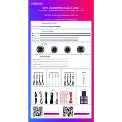 Ατμοσφαιρικός Φωτισμός Mini Coutryman R60 2010-2016 OEM Ambient Light Kit 1:1