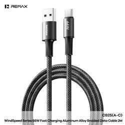 REMAX CB25-AC BLACK 66W FAST CHARGING CABLE (USB-A to USB-C)