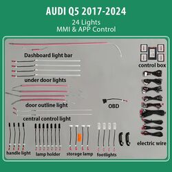 DIQ AMBIENT AUDI Q5 (FY) (Digital iQ Ambient Light for Audi Q5 mod. 2017-2024 with 24 Lights)