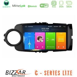 Bizzar C Series Lite 4Core Android14 2+32GB  Toyota Yaris 2015-2019  Navigation Multimedia Tablet 9 (Μαύρο Χρώμα)