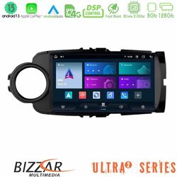 Bizzar Ultra Series Toyota Yaris 2015-2019  8core Android13 8+128GB Navigation Multimedia Tablet 9 (Μαύρο χρώμα)
