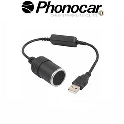 USB input: 5 V, 2 A Output: 12 V, 8 W Length 35 cm
