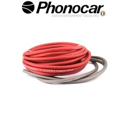 Σετ Καλωδιων Ρευματος 6 mm 5mt , και Γειωσης 6mm 1mt, για συνδεση ενισχυτή με μεγιστη απορροφηση 30A

