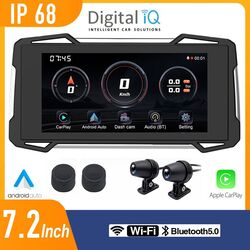 DIGITAL IQ PNA 7200_CPA (7.25inc) MOTORCYCLE CARPLAY-ANDROID AUTO (with TPMS - 2 DVR CAMERAS)