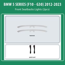 DIQ AMBIENT BMW S.5 (ST) (F10- G30) mod. 2012-2023 for Front seatback (Digital iQ Ambient Light for BMW Series 5 mod.2012-2023, Seatback Lights)