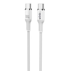 Καλώδιο Wink4U USB-C σε USB-C 100W 1.2m Λευκό P20.03.03